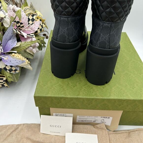 Women’s Gucci GG Supreme Leather boots size 40.5 made in Italy - Picture 5 of 10